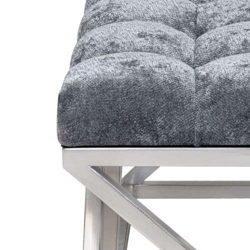 Банкетка ZUMA, н/ж сталь, Steel Grey, каретная стяжка, 110*40*45 фото 7