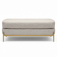 Банкетка MODENA, золотая, BUKLE Grey, 110*40*43