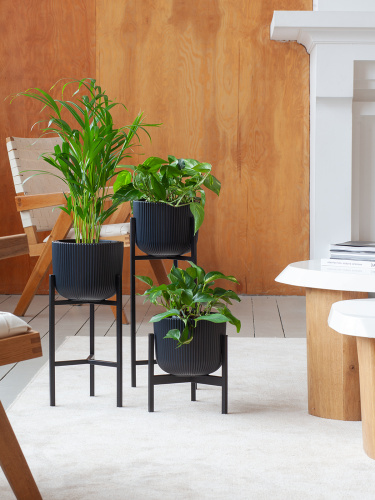 Подставка для цветов Trinity 60, черная фото 2