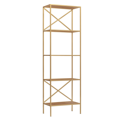 Стеллаж KARIN, золотой, ЛДСП Робиния