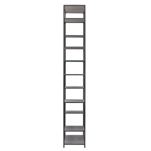 Стеллаж OLIVIA, черный, полки керамика антрацит, 70*30*195,3 фото 8