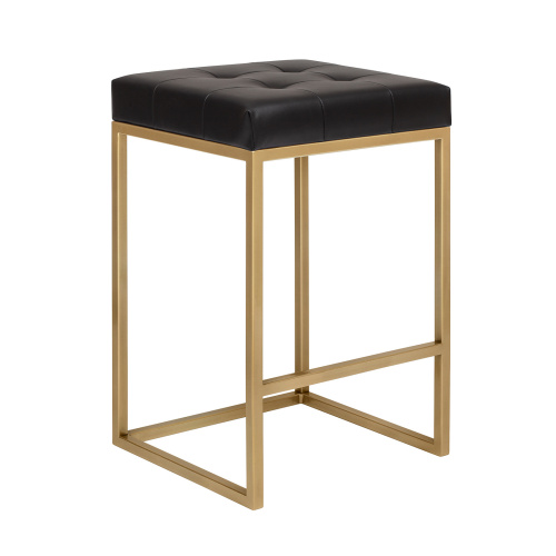 Стул полубарный SOHO, золотой, экокожа Black