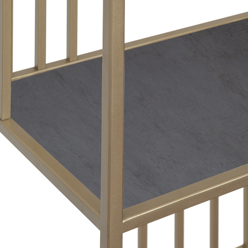 Стеллаж SOHO MINI, золотой, ЛДСП Бетон темный, 45*30*195 фото 10