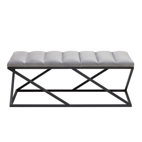 Банкетка ZUMA, черная, Light Blue, Bulon, 110*40*43,5 фото 3