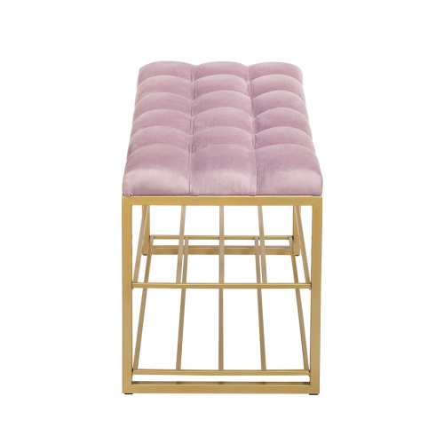 Обувница GARDA, золотой, Dusty Pink, каретная стяжка, 85*40*52 фото 7