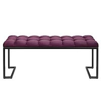 Банкетка OMEGA, черная, Marsala, каретная стяжка, 110*40*45