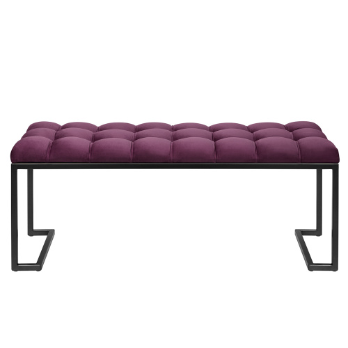 Банкетка OMEGA, черная, Marsala, каретная стяжка, 110*40*45