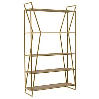 Стеллаж OSLO, золотой, ЛДСП Дуб Каселла