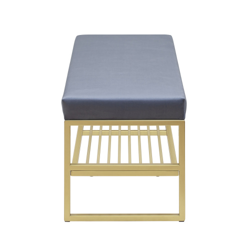 Банкетка RIMINI MINI, золотой, Light Blue, 85*40*45 фото 3