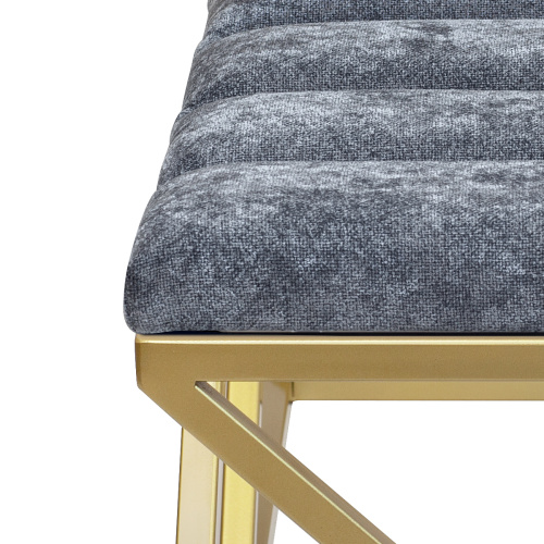 Банкетка ZUMA, золотая, Steel Grey, Bulon, 110*40*43,5 фото 4