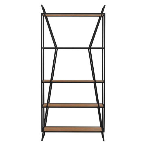 Стеллаж OSLO MINI, черный, ЛДСП Робиния, 80*33*171 фото 7