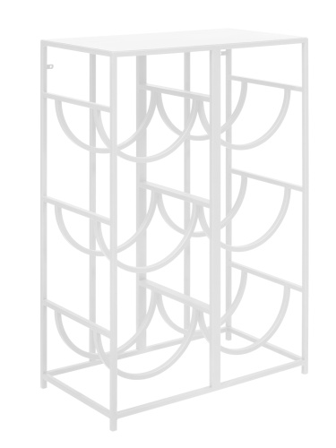 Подставка для 6 бутылок со столиком, белая