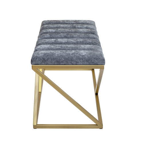 Банкетка ZUMA, золотая, Steel Grey, Bulon, 110*40*43,5 фото 3