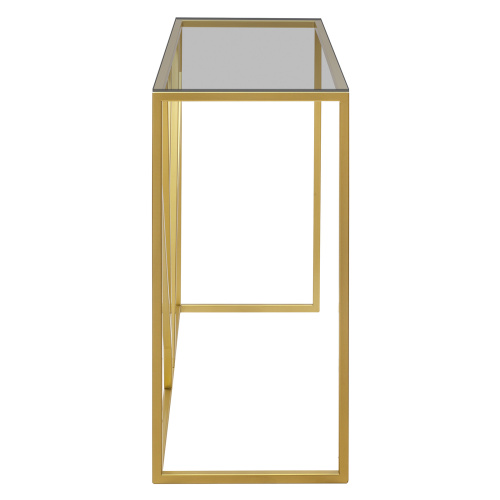 Консоль EVA, золотая, тонированное стекло, 100*35*81 фото 9