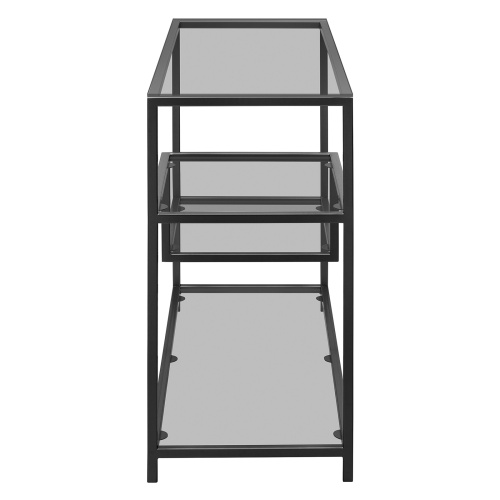 Консоль JAQLENE, черная, тонированное стекло, 100*35*81 фото 9