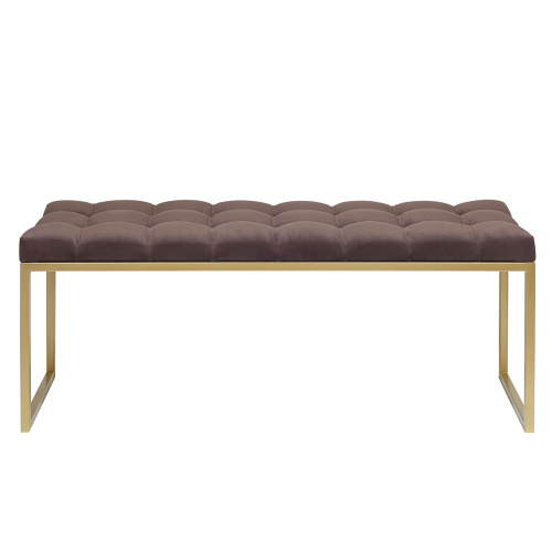 Банкетка ALBA, золотая, Kashtan, каретная стяжка, 110*40*45