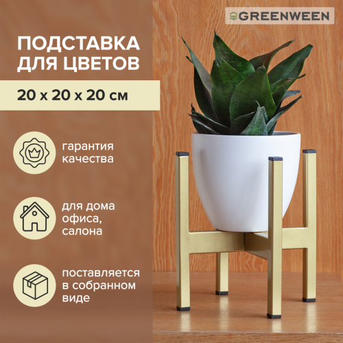 Подставка для цветов Oxalis 20, золотая фото 4