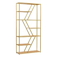 Стеллаж ARNETTA, золотой, Робиния, 90*30*192
