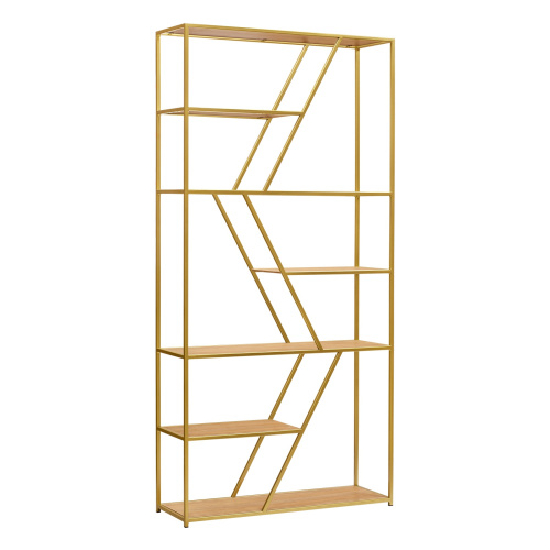Стеллаж ARNETTA, золотой, Робиния, 90*30*192