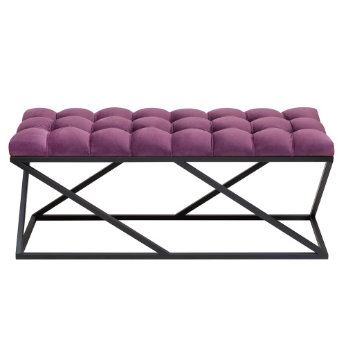 Банкетка ZUMA, черная, Marsala, каретная стяжка, 110*40*45 фото 3