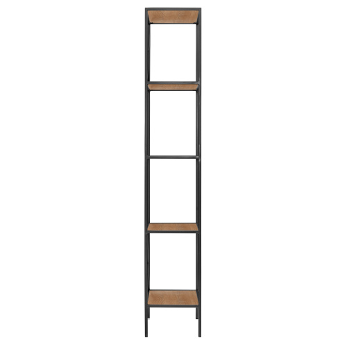 Стеллаж KARIN, черный, ЛДСП Робиния, 55*30*175 фото 8