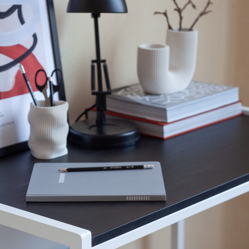 Стол письменный AGORA, 90*50*76,5, белый, ЛДСП Черный фото 5