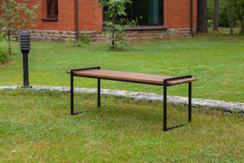 Скамья уличная FJORD, черная фото 5