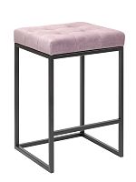 Стул полубарный SOHO, черный, Dusty Pink