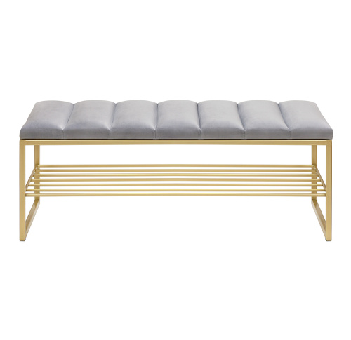 Банкетка RUBY, золотая, Light Blue, Bulon, 110*40*43,5 фото 7