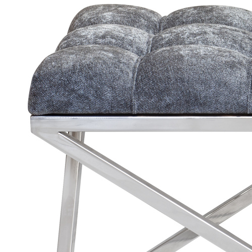 Банкетка ZUMA, н/ж сталь, Steel Grey, каретная стяжка, 110*40*45 фото 8