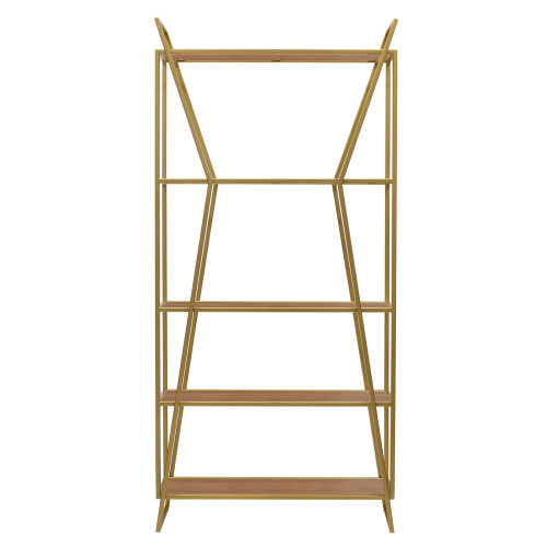 Стеллаж OSLO MINI, золотой, ЛДСП Робиния фото 7