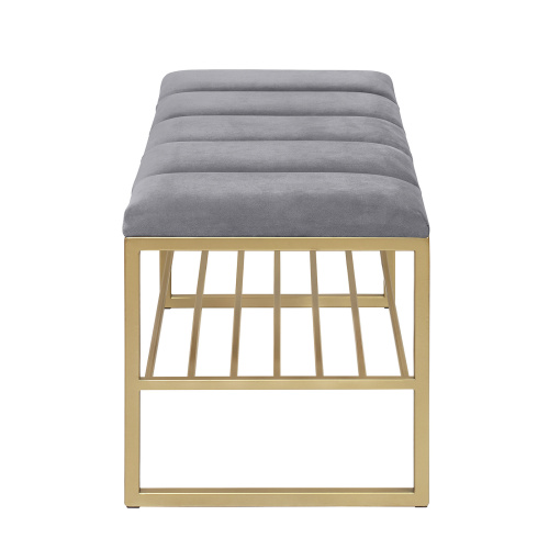 Банкетка RUBY MINI, золотая, Light Blue, Bulon, 85*40*43,5 фото 10