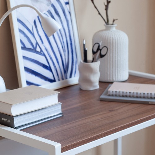 Стол письменный AGORA, 90*50*76,5, белый, ЛДСП Орех фото 5