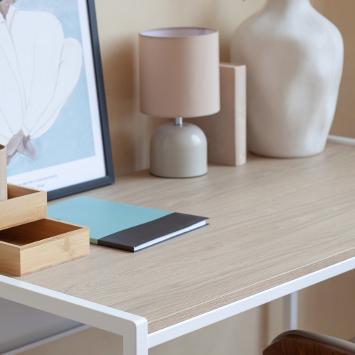 Стол письменный Rimini, белый, ЛДСП Дуб Натуральный, 120*65*75 фото 5