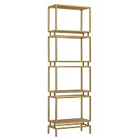 Стеллаж BRICK, золотой, ЛДСП Робиния