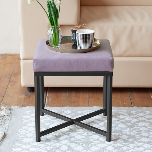 Пуф CRUZ, черный, Dusty Pink фото 2