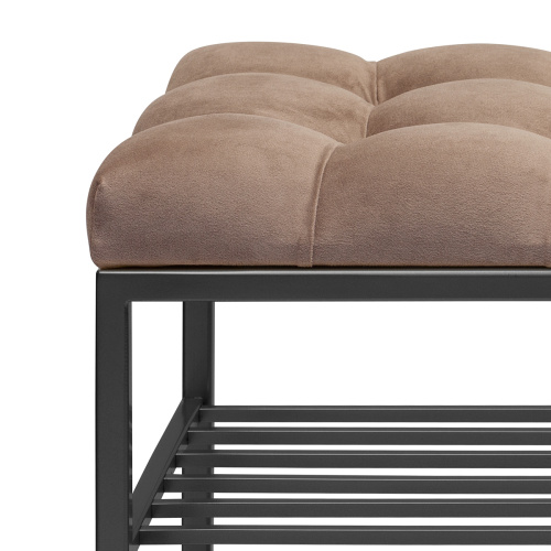 Обувница GARDA PLUS, черная, Mocco, каретная стяжка, 85*40*52 фото 6