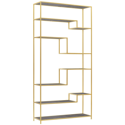 Стеллаж JAQLENE, золотой, керамика Антрацит