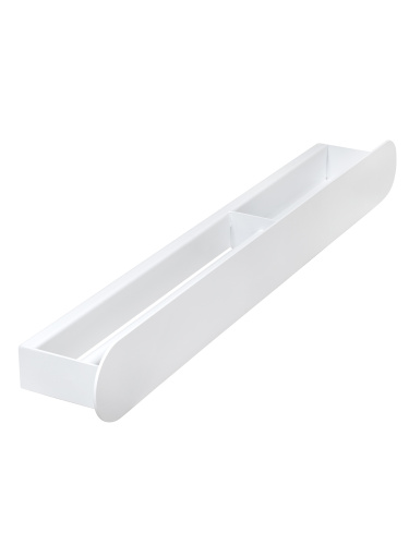 Полка настенная с полотенцедержателем OMEGA, 71 см, белая, правая фото 3