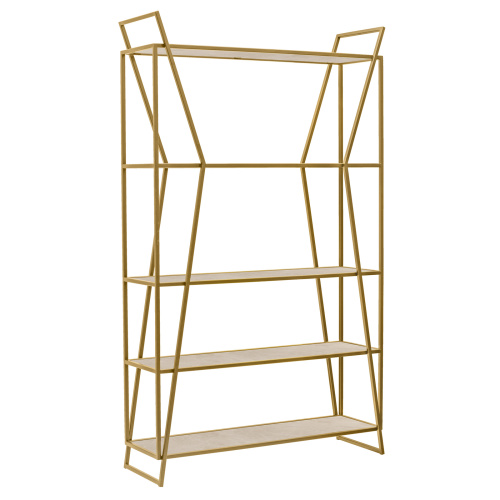 Стеллаж OSLO, золотой, керамика Ivory, 100*33*171