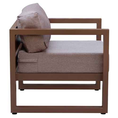 Набор садовой мебели CAPRI / 2 предмета: кресло, пуф / коричневый (S1B) фото 14