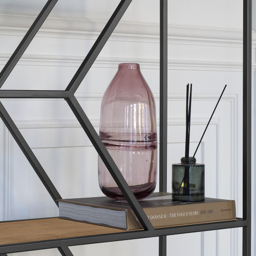 Стеллаж MALTA MINI, черный, ЛДСП Робиния, 80*30*175 фото 5