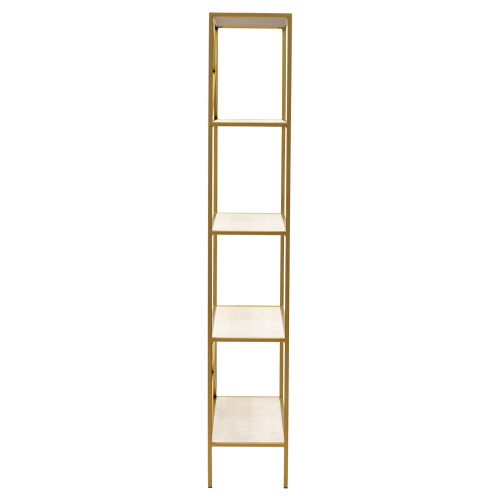 Стеллаж KARIN-800, золотой, керамика слоновая кость, 80*30*175 фото 7