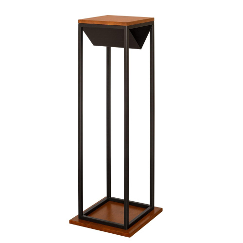 Дровница TORI с полкой, черная