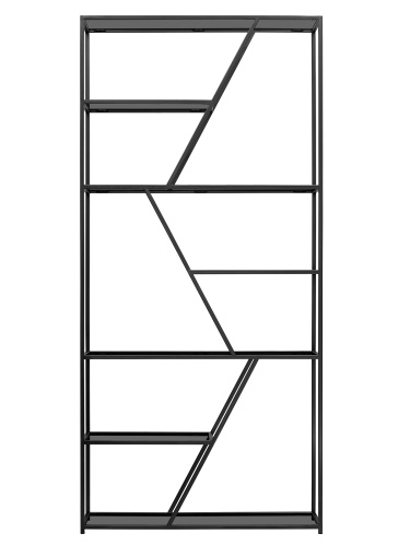 Стеллаж ARNETTA, черный, тонированное стекло, 90*30*192 фото 6