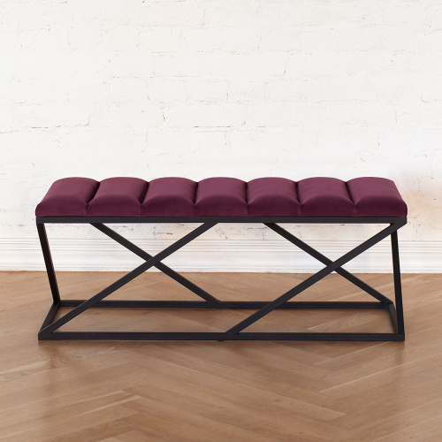 Банкетка ZUMA, черная, Marsala, Bulon, 110*40*43,5