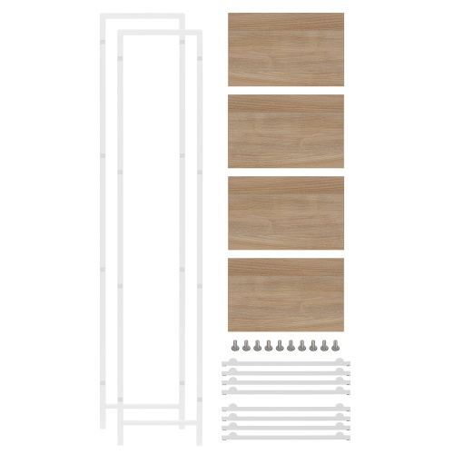 Стеллаж ALTO SMART, белый, ЛДСП Робиния, 45*30*145 фото 5