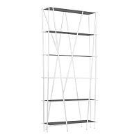 Стеллаж EVA, белый, тонированное стекло