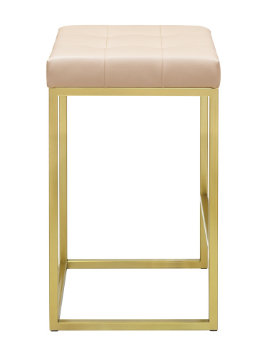 Стул полубарный SOHO, золотой, экокожа Light Beige фото 5