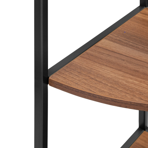 Стеллаж ALLEN, черный, ЛДСП Орех фото 5
